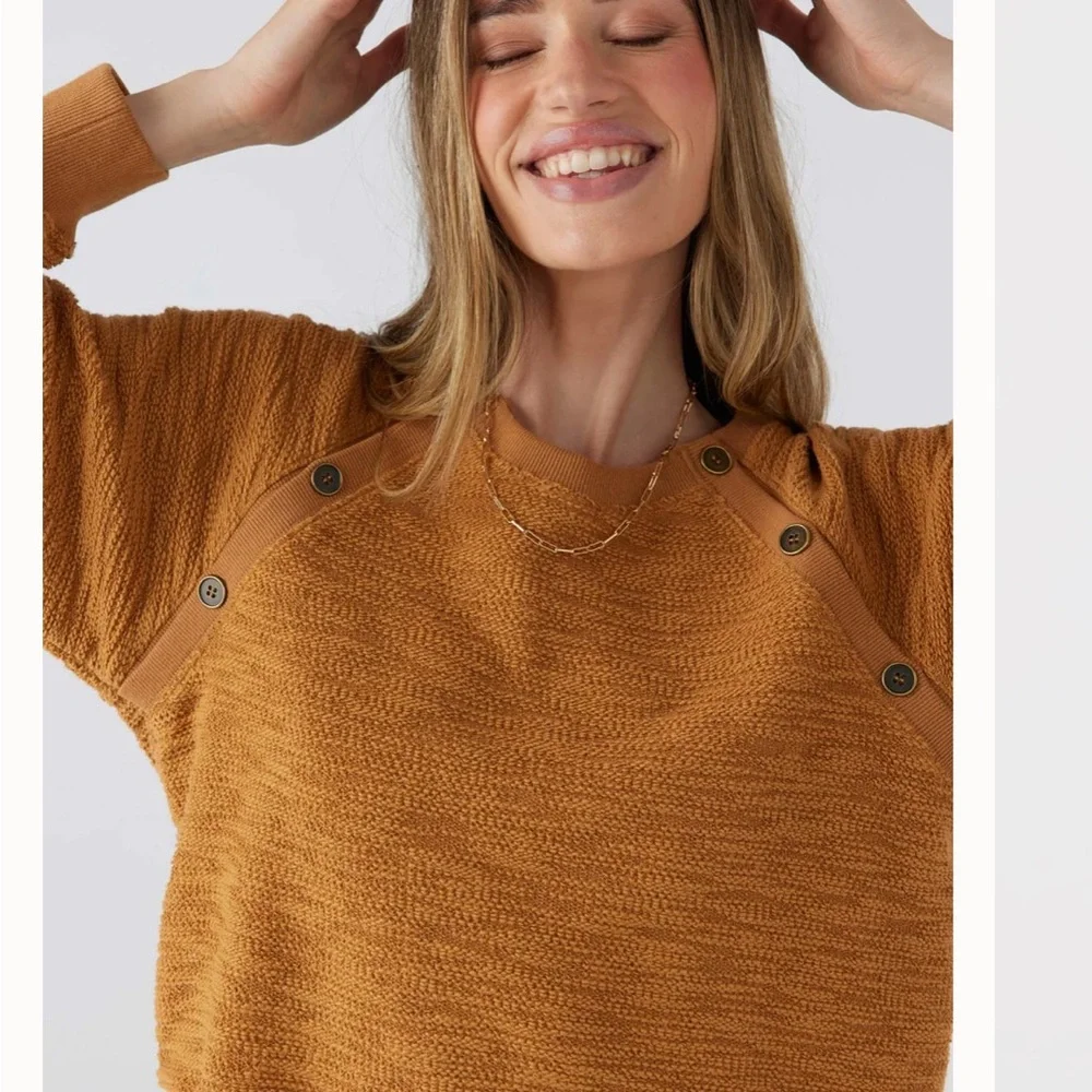 Sol Angeles Marin Slub Crewneck Sweater     - L (NWT) - Picture 4 of 5